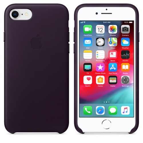APPLE Custodia in pelle per iPhone 8 / 7 - Melanzana APPLE Custodia in pelle per iPhone 8 / 7 - Melanzana